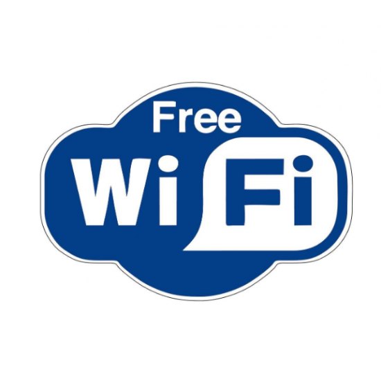 Next επιγραφή pvc "Free wi-fi" 15x20εκ.